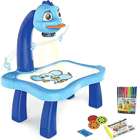 Kids Learn Desk With Smart Projector Painting