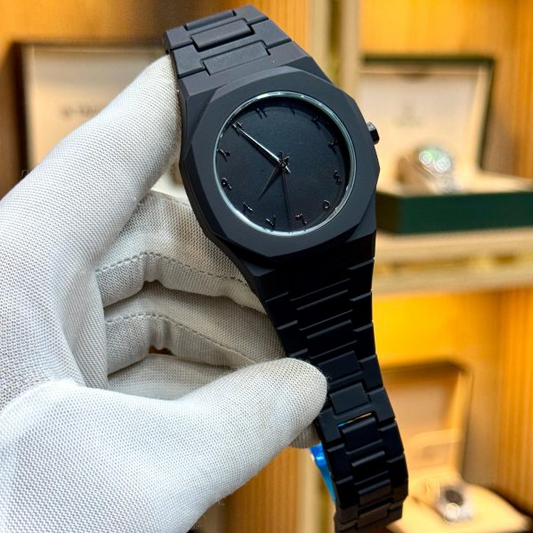 Arabic Aura Black Dial Watch – Elegant Islamic Numerals for Men