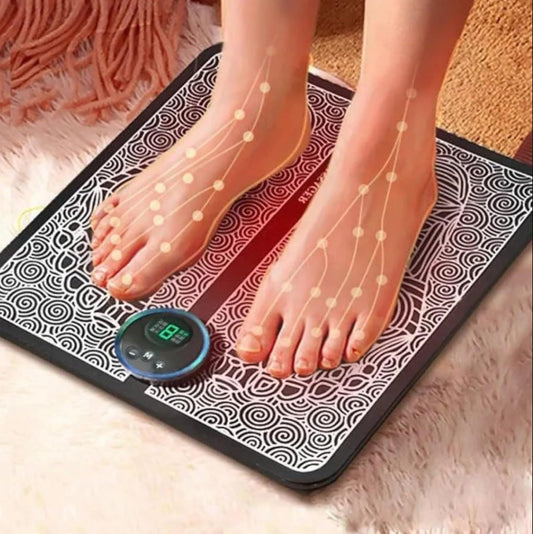 EMS Foot Massager Pad – USB Rechargeable, 8 Modes, 19 Speeds