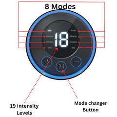 EMS Foot Massager Pad – USB Rechargeable, 8 Modes, 19 Speeds