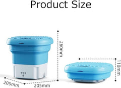 Washing Machine Small Household Folding Portable Automatic Ultrasonic Forward and Reverse Pulsator Elution Dual Purpose Imitation Hand Wash with Drain Hole Fruit Washing Machine