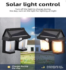 Solar Motion Sensor Wall Light – 3 Modes, Waterproof, Wireless LED