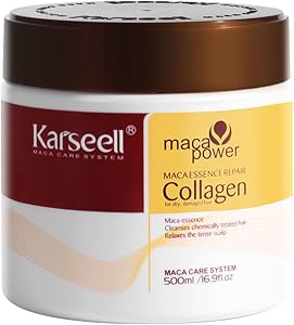 Collagen Hair Treatment Deep Repair Conditioning Argan Oil Collagen Hair Mask Essence for Dry Damaged Hair All Hair Types 16.90 oz 500ml