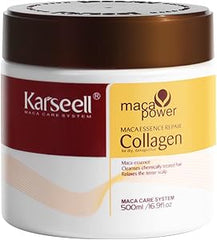 Collagen Hair Treatment Deep Repair Conditioning Argan Oil Collagen Hair Mask Essence for Dry Damaged Hair All Hair Types 16.90 oz 500ml