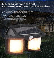 Solar Motion Sensor Wall Light – 3 Modes, Waterproof, Wireless LED