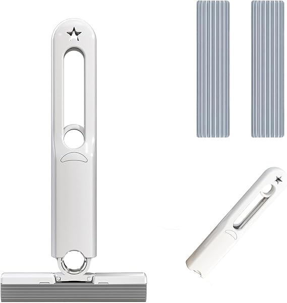 Mini Self-Wringing Sponge Mop – Portable with 2 Refills