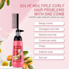 Mokeru Argan Oil and Keratin Straighten Hair Cream