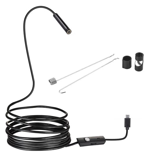Waterproof USB Endoscope Inspection Camera – HD Borescope with Phone Attachment for Pipe, Wall & Engine Inspection