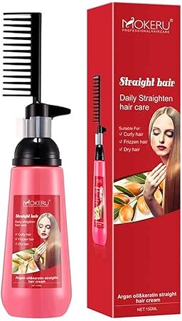 Mokeru Argan Oil and Keratin Straighten Hair Cream