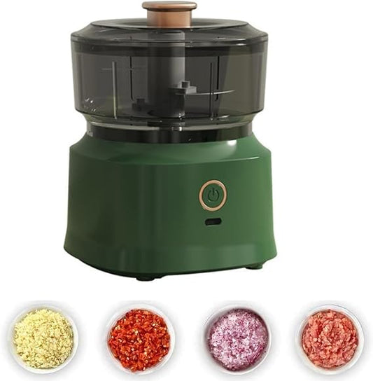 Mini Electric Garlic Chopper – 350ml Cordless Food Processor with USB Charging