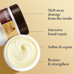 Collagen Hair Treatment Deep Repair Conditioning Argan Oil Collagen Hair Mask Essence for Dry Damaged Hair All Hair Types 16.90 oz 500ml