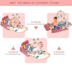 Baby Play Mat & Activity Gym with Piano - Tummy Time & Sensory Toys UAE