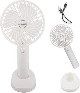 Portable Rechargeable Mini Handheld Fan with Stand – USB Personal Cooling