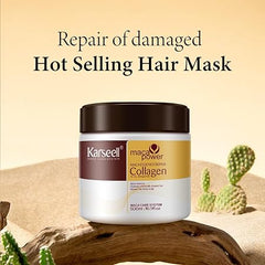 Collagen Hair Treatment Deep Repair Conditioning Argan Oil Collagen Hair Mask Essence for Dry Damaged Hair All Hair Types 16.90 oz 500ml