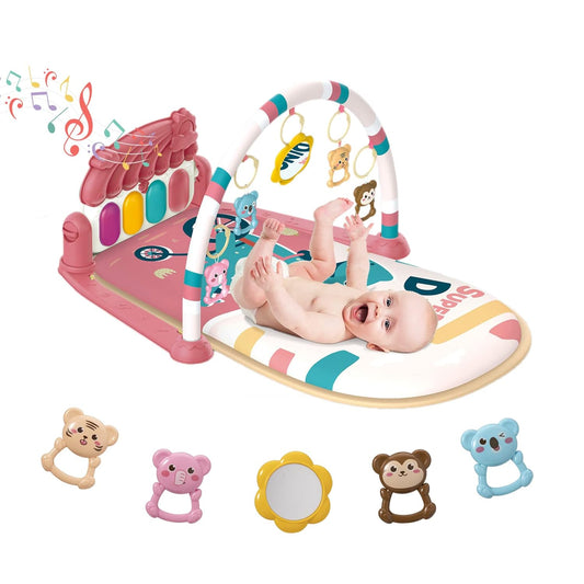 Baby Play Mat & Activity Gym with Piano - Tummy Time & Sensory Toys UAE