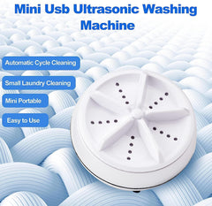Mini Portable Ultrasonic Washing Machine – 3-in-1, USB Powered