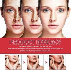 Peach Extract Exfoliation, Peach Extract Fruit Acid Exfoliating Face Gel, Exfoliation Dead Skin Remover Brightening Peeling Scrub for Smooth Skin
