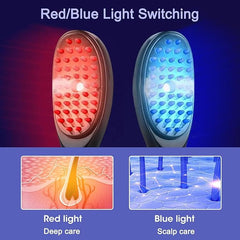 Electric Scalp Massage Comb with LED Light – Rechargeable Hair Growth Tool