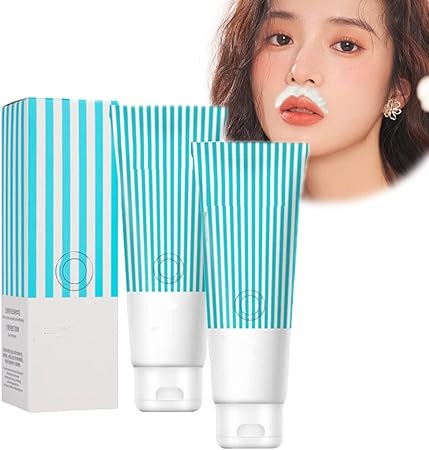 Peach Fuzz Hair Removal Cream, Peach Fuzz Remover for Women Face, Facial Hair Removal for Women, Facial Hair Remover for Women Face (100g*2) Gentle Facial Depilatory Cream for Men & Women