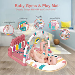 Baby Play Mat & Activity Gym with Piano - Tummy Time & Sensory Toys UAE