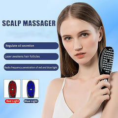 Electric Scalp Massage Comb with LED Light – Rechargeable Hair Growth Tool