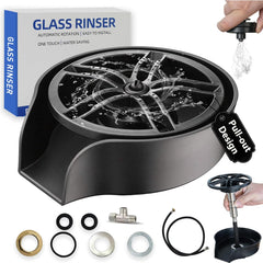 360° Glass Rinser for Kitchen Sink – High Pressure with Pull-Out Spray