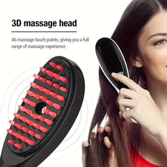 Electric Scalp Massage Comb with LED Light – Rechargeable Hair Growth Tool