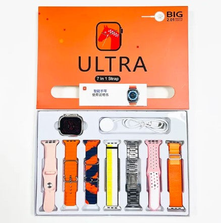 Ultra 7 in 1 Smart Watch – With 7 Interchangeable Straps