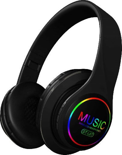 ST-L67 Bluetooth Headset - LED Light, TF Card, FM Radio Earphones UAE