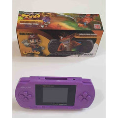 The PVP Station Light 3000 Handheld Gaming Console in Purple is a compact and portable gaming device that allows you to play all your favourite retro games on the