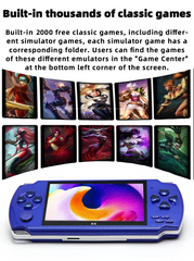 4.3 inch 8GB handheld portable game console built in 1200+ video games for arcade and 9 other emulators mp3/mp4/mp5/DV/DC function