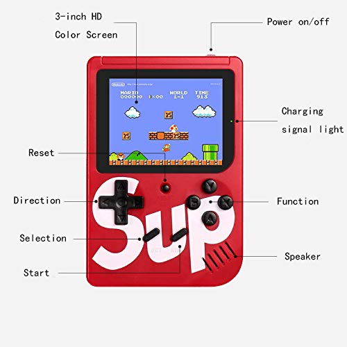 GPNE Sup Game Box 400 in 1 Games Retro Portable Mini Handheld Game Console 3.0 Inch Kids/ Adult Game Player