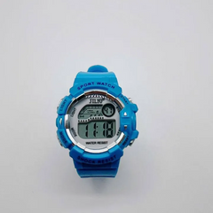 10pcs Kids multicolour digital sport watch with date, light, stopwatch & alarm