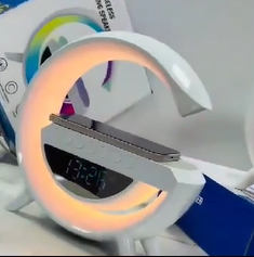 G Shaped LED Light Table Lamp With Wireless Charger