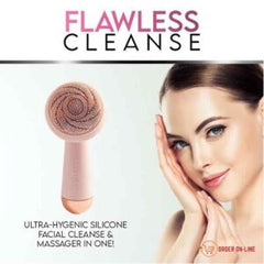 Flawless Cleanse Silicone Facial Cleanser – Gentle Electric Face Brush for Deep Cleaning & Massage
