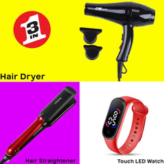 Hair Dryer ,hair straightener,kids led watch free